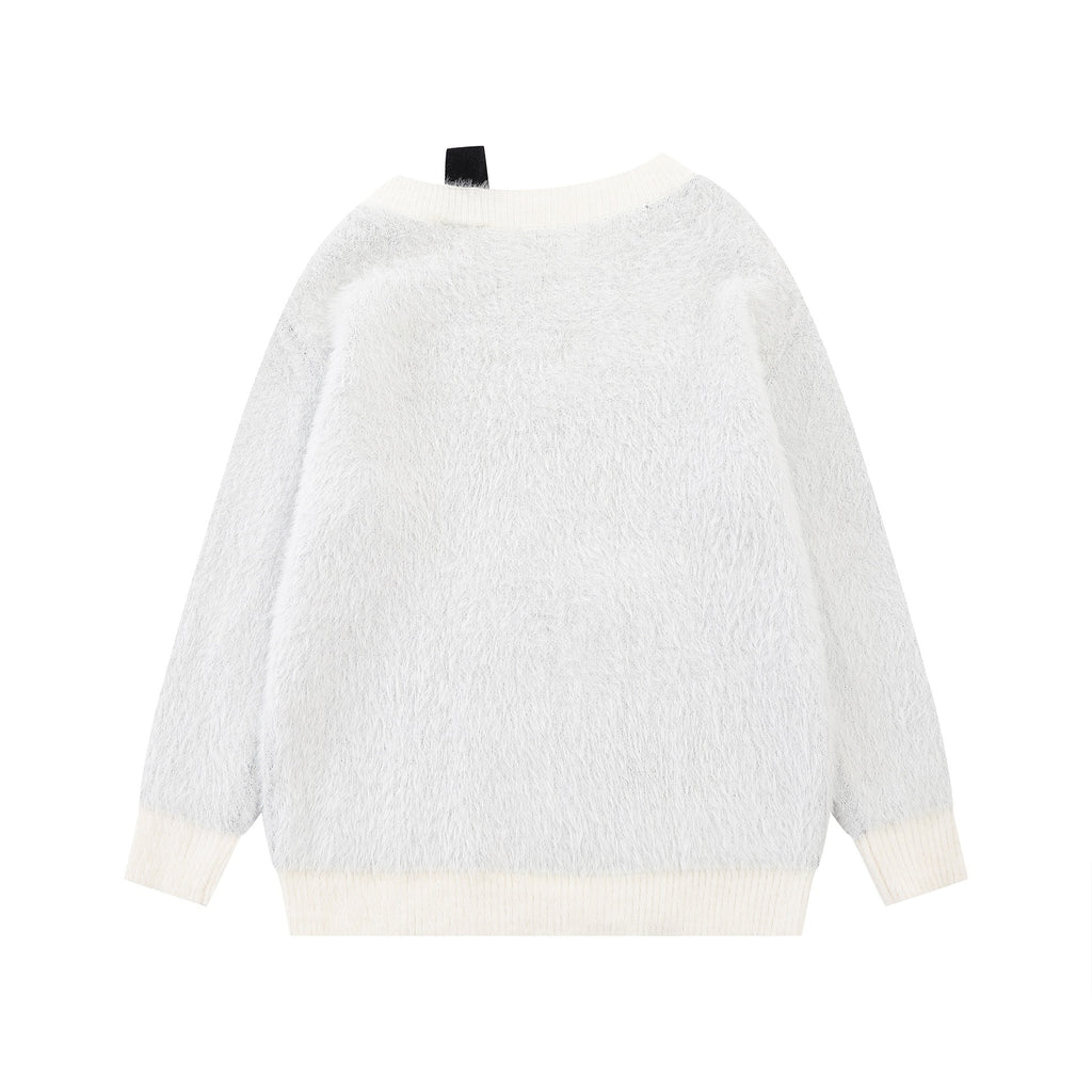 Piano keyboard jacquard design sweater