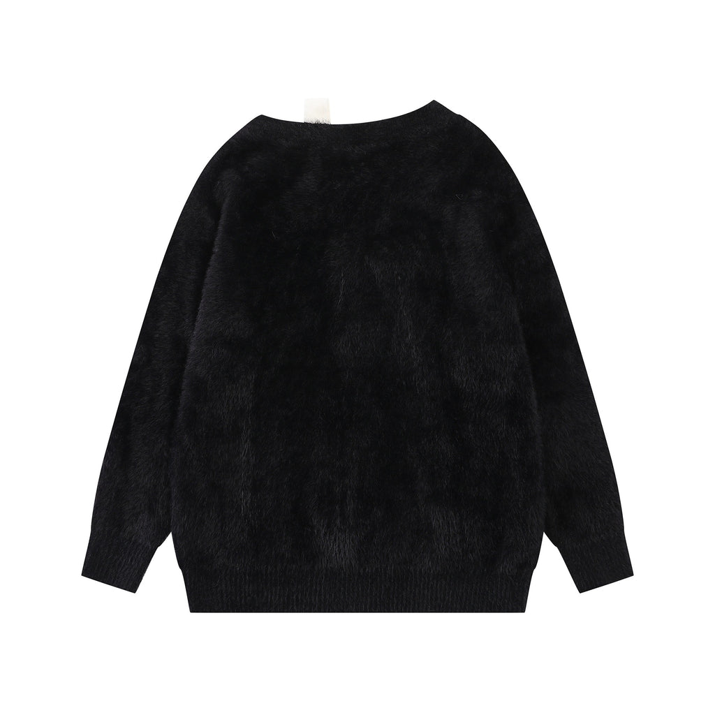 Piano keyboard jacquard design sweater