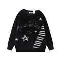 Piano keyboard jacquard design sweater